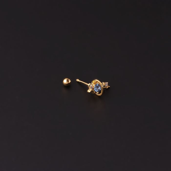 1 Piece Simple Series Classic Heart Titanium Steel No Plating Material Zircon Women Stud Earrings